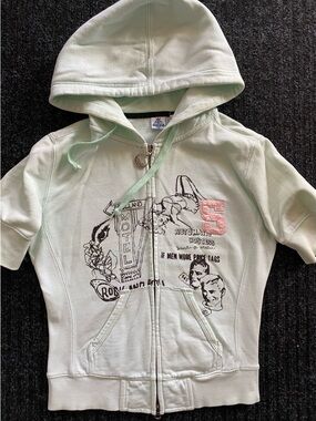 Triple Five Soul Mint Short-Sleeve Zip Hoodie w/Graphic design